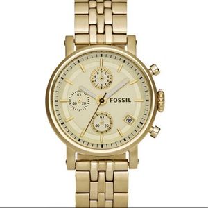 Gold Fossil Multifunctional Watch : ES2197
